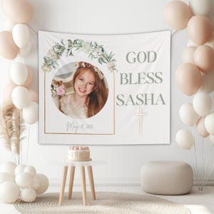 first holy communion sacrament banner for girls,custom decor for religious celebrations first communion party decor,girls 1st communion sign