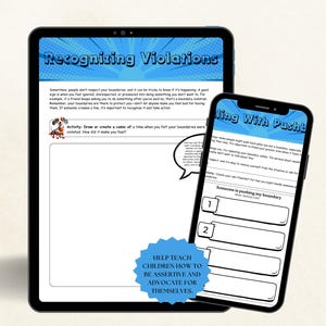 Therapy Worksheets | Boundaries Workbook | Circle Of Control Poster | Teaching Body Safety To Children: Parenting | Coloring Pages|