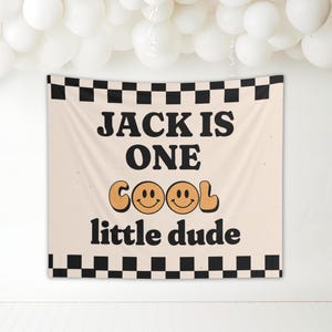 Fondo de un tipo genial, accesorios para el primer cumpleaños de los niños, pancarta de UN tipo genial para la fiesta del primer cumpleaños, decoración de hitos personalizada para el primer año de los niños