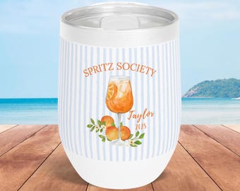 DIAMANTE Crystal Spritz Glass Broadway Cut Design – Perfetto per Aperol Spritz, Wine Spritzer, Gin Fizz – Set di 2 bicchieri