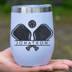 custom pickleball wine tumbler pickleball trophy, gift for pickleball lover, pickleball tumbler gift for him, pickleball gift for her favors