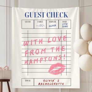 gästcheck möhippa banner Med kärlek från möhippa anpassad gobeläng namn plats strand bach helgbanner anpassad kvitto