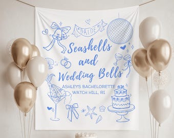 Last Splash Bachelorette Party Banner Mermaid Bachelorette sign fabric sign Coastal bachelorette Party Decor beach bachelorette custom