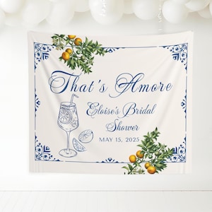 thats amore bridal shower lemon banner, Italian Wedding Decor, italian themed Bridal Shower Decor, Engagement party Amore Backdrop