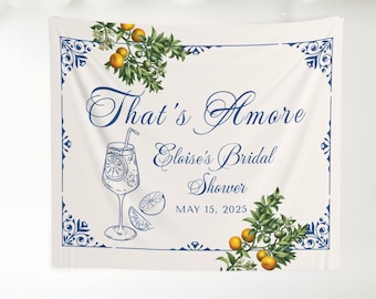 Banner de limón para despedida de soltera That&#39;s Amore, decoración de boda italiana, decoración de despedida de soltera con temática italiana, fondo Amore para fiesta de compromiso