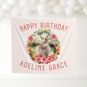 Some Bunny is One Backdrop,Custom Bunny First Birthday Decor, Bunny is One Birthday Decor,Bunny 1st Birthday Banner,Spring birthday Decor