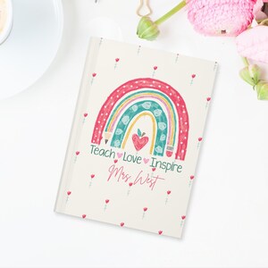 Teacher Journal for meetings, Thank You Gift for Teacher, Teacher Appreciation gift idea, Keepsake Journal from class, Teacher Memory Book,