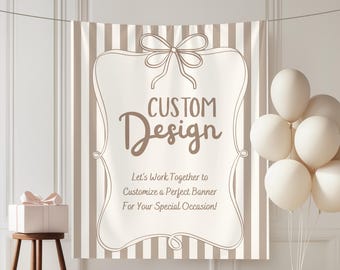 Custom Design Banner, Party Decor Welcome Sign, Personalized Baby Shower, Birthday Party, Wedding, Bachelorette Fabric Wall Photo Backdrop