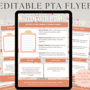PTA membership form Printable join the pta flyer  School Pto Pta Recruitment template Instagram page PTA membership drive flyer we need you