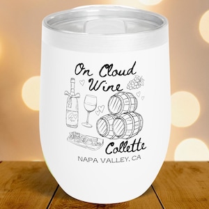 On Cloud Weinbecher: Bachelorette Gastgeschenk, Brautparty Geschenk
