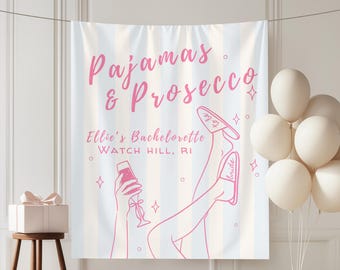 Pajamas & Prosecco Bachelorette wellness Party Banner: Girls Gone Mild Decor