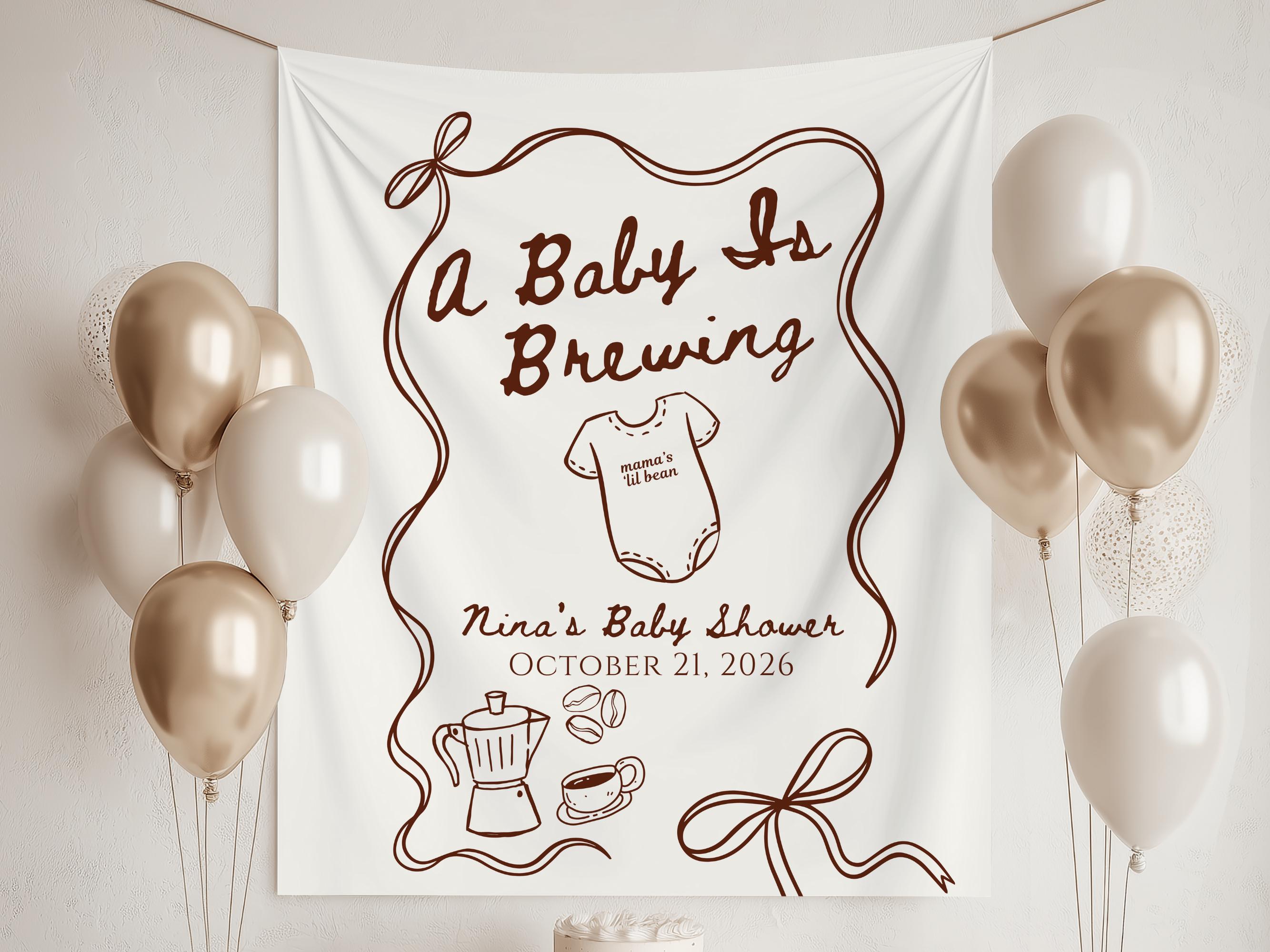 Striscione decorativo Baby Shower a tema elefante rosa