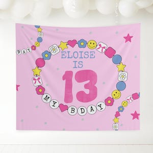 in my teenage era banner,bday era sign 13th birthday girl custom party banner,13th birthday party decorations girls,12th birthday backdrop,