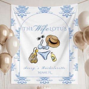 White Lotus Bachelorette Banner: Bougie Party Decor
