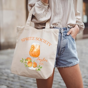 Aperol Spritz Tote Bags - Aperol Cocktail Gift Bags - spritz gift basket Bachelorette - Wedding Welcome -Love at First Spritz Bridal Shower