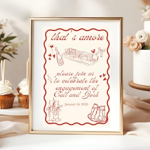 That&#39;s Amore Sign Wedding Backdrop Decoration That&#39;s Amore Engagement Party Welcome Sign That&#39;s Amore Bridal Shower whimsical italian theme