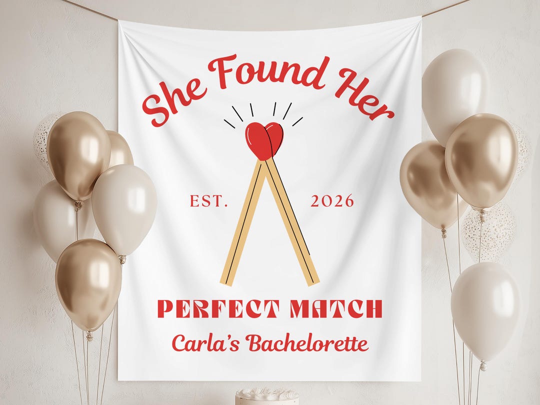Matchless Banner Perfect Match Bachelorette Banner Perfect Match Bachelorette Decor She ...
