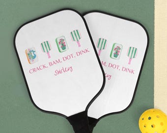 Pickleball Paddle Set Mahjong Lover Gift Custom Pickle ball Paddles Personalized Mahjong Gift for Her Game Lover Sports Set Pickleball Gear