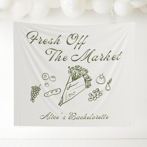Fresh Off The Market Sign, Fresh Off The Market Bridal Shower Banner, Minimalist Bridal Shower Sign, Flower Market Bridal Shower Decorations