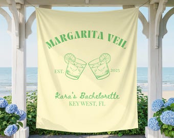 Margarita Veil Bachelorette Banner: Fiesta Party Backdrop