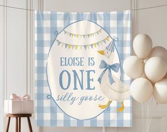 One Silly Goose Birthday Banner Silly Goose 1st Birthday Decorations