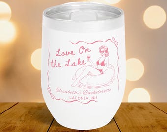 Personalized Bachelorette Tumbler: Camp Bach Glamping Bridal Party Favor