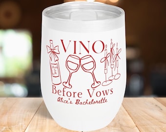 Vino Before Vows Cadeaux pour la douche nuptiale de vin pour les invités Gobelet : cadeau de mariée pour un enterrement de vie de jeune fille