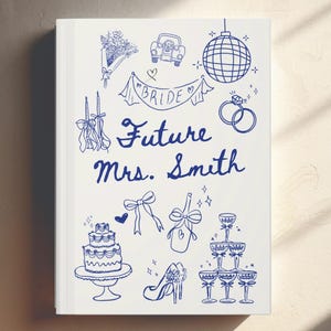 Personalized Wedding Planning Journal Matte Hardcover Engagement Gift for Her Custom Name Bride to Be Bridal Shower Gift Future Mrs planner