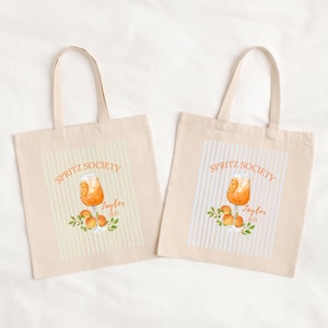 Aperol Spritz Tote Bags - Aperol Cocktail Gift Bags - spritz gift basket Bachelorette - Wedding Welcome -Love at First Spritz Bridal Shower