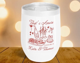 Thats Amore Wine Tumbler: Italian Bachelorette Party Favor
