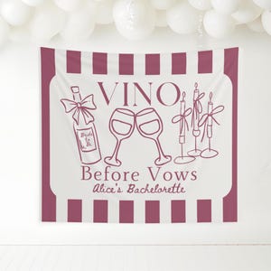 Vino Before Vows Bachelorette Decor, On Cloud Wine, Winery Bachelorette Sign, Vino Before Vows Banner, Wine Themed Bachelorette Backdrop,