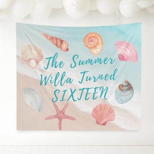The Summer I Turned Birthday Banner, ANY AGE Custom Birthday Backdrop, The Summer I Turned Party, The Summer I Turned Birthday Decorations