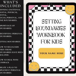 Boundaries Journal | Boundaries Poster | Elementary School Counselor Posters | Setting Healthy Boundaries | Therapy Tools | Dbt Poster