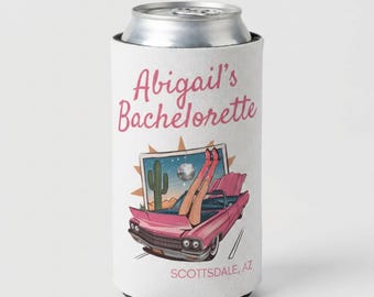 Funda para lata estilo vaquera disco para despedida de soltera, recuerdo para fiesta de despedida de soltera con temática vaquera disco, enfriador de latas estilo novia western, recuerdo para despedida de soltera, fin de semana de despedida de soltera en Nashville