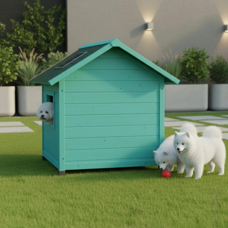 DIY DIY Modern Dog House Plans: Insulated Large Dog Kennel (Digital Download) Woodworking Blueprint - Step-by-Step Plan thumbnail 4