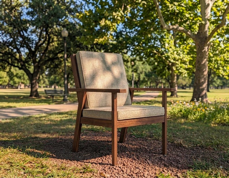 DIY DIY Outdoor Lounge Chair Plans | Adirondack Garden Chair Woodworking PDF Download Woodworking Blueprint - Step-by-Step Plan thumbnail 3
