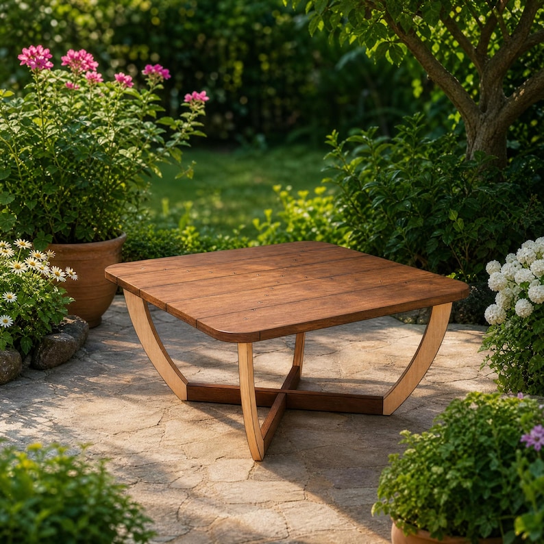 DIY Midcentury Modern Dining Table Plans | Curved Leg Woodworking Blueprint (PDF Download) Woodworking Blueprint - Step-by-Step Plan thumbnail 3