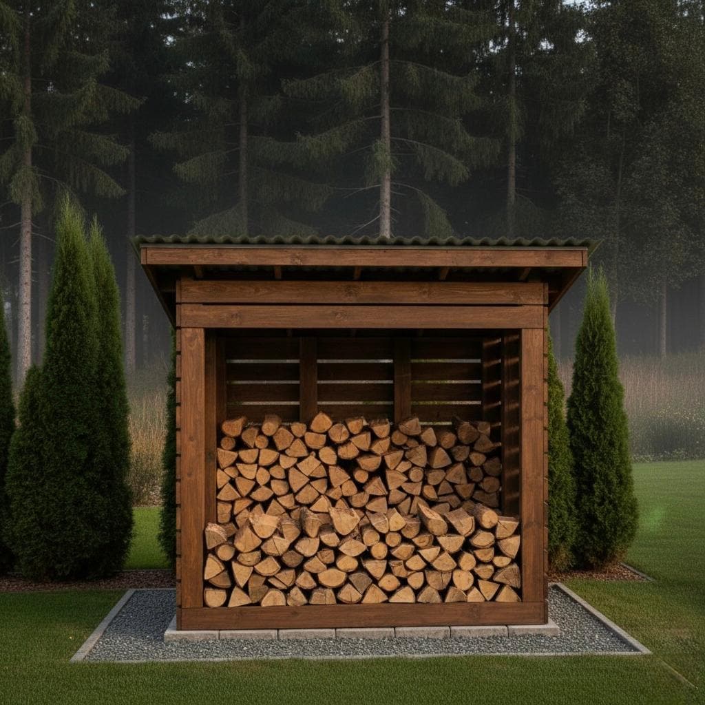 8x10 Firewood Shed Plans: DIY Sloped Roof Woodshed (PDF Download)