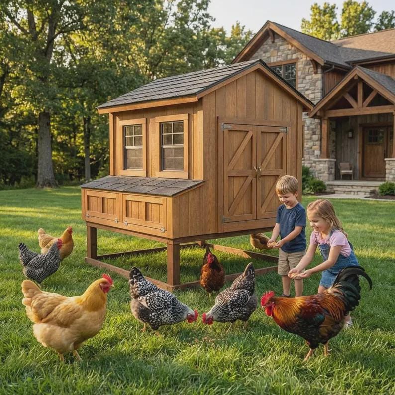DIY DIY Raised Chicken Coop Plans: Backyard Hen House for 6-8 Chickens (PDF Download) Woodworking Blueprint - Step-by-Step Plan thumbnail 8