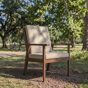 Planos para construir una tumbona de exterior / Descarga del PDF de carpintería para silla de jardín Adirondack imagen 1