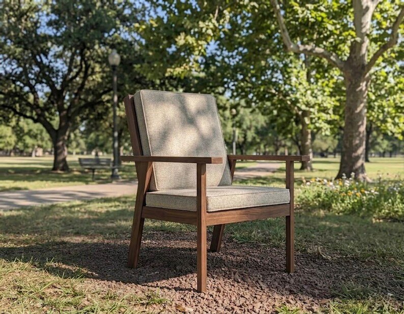DIY DIY Outdoor Lounge Chair Plans | Adirondack Garden Chair Woodworking PDF Download Woodworking Blueprint - Step-by-Step Plan thumbnail 1