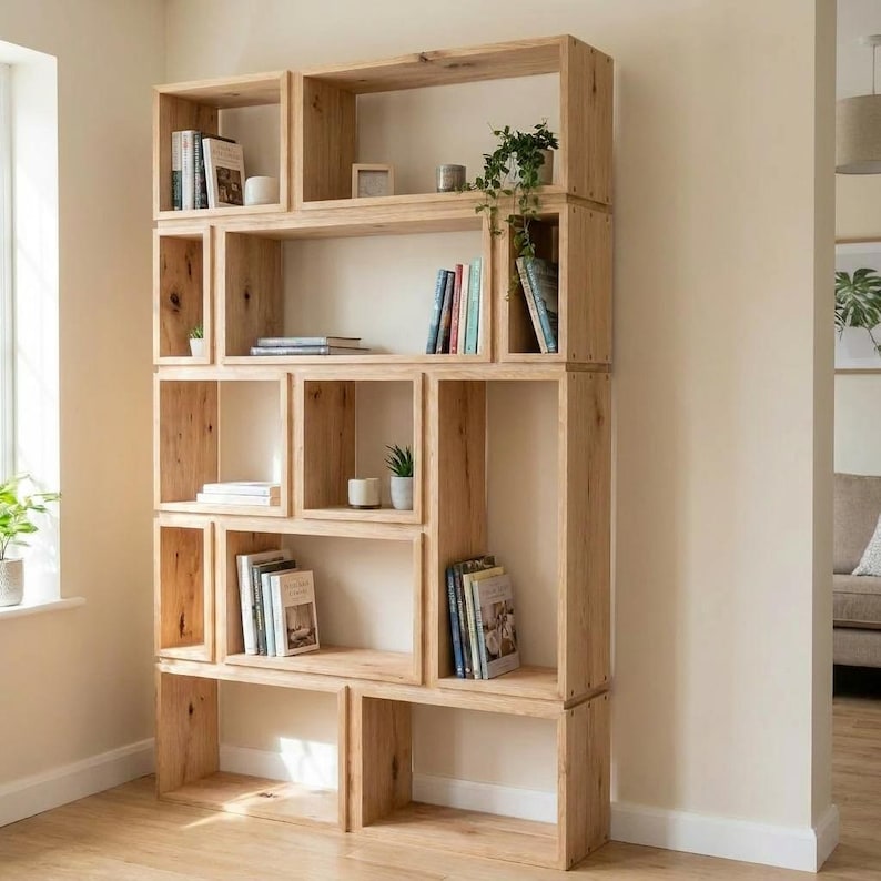 DIY DIY Bookshelf Plans | Modern Bookcase Woodworking Blueprint & Built-In Shelf PDF Download Woodworking Blueprint - Step-by-Step Plan thumbnail 3