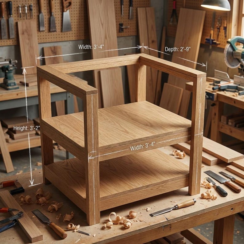 DIY Mobile Miter Saw Station Plans | Rolling Tool Cart Blueprint (PDF Download) Woodworking Blueprint - Step-by-Step Plan thumbnail 3