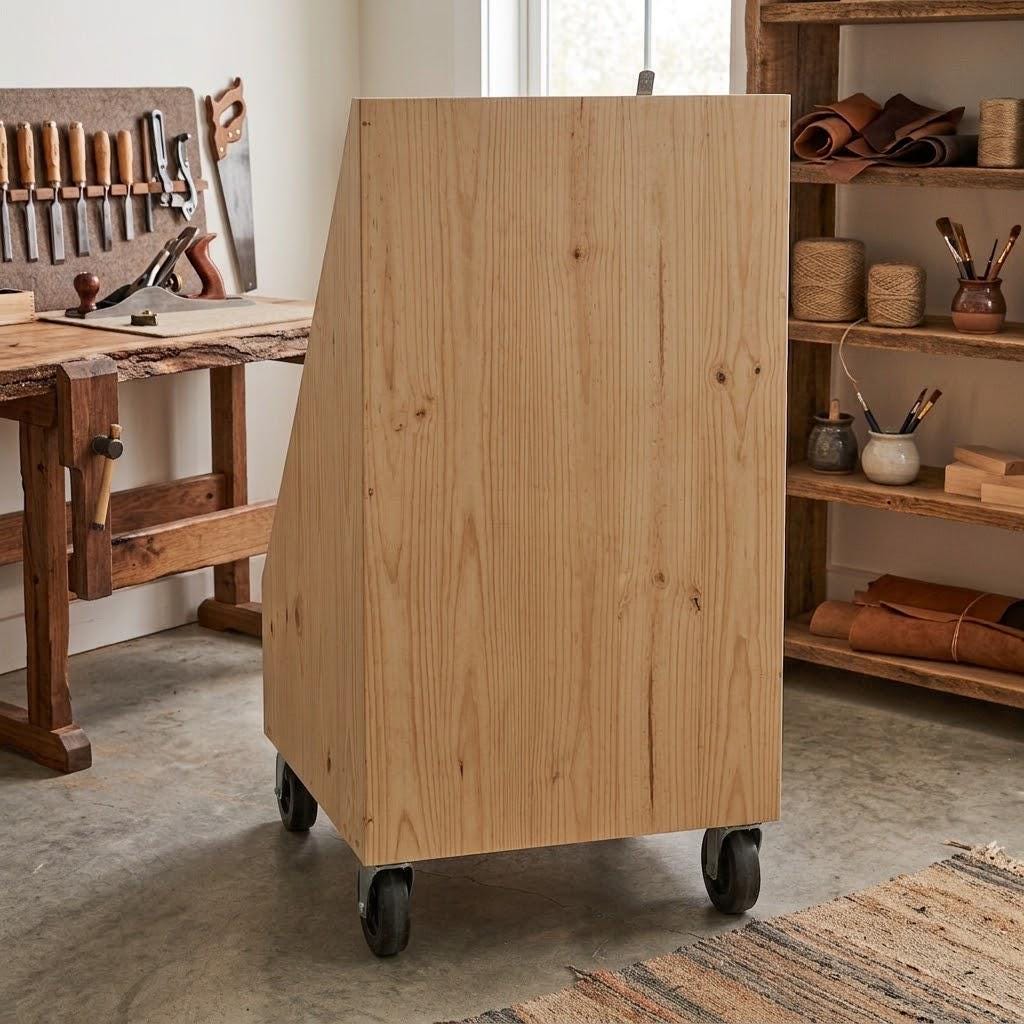 DIY Rolling Plywood Cart Plans — Finished build photo