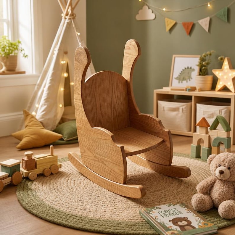 DIY Kids Rocking Chair Plans | Toddler Wooden Rocker Woodworking Blueprint (PDF Download) Woodworking Blueprint - Step-by-Step Plan thumbnail 1
