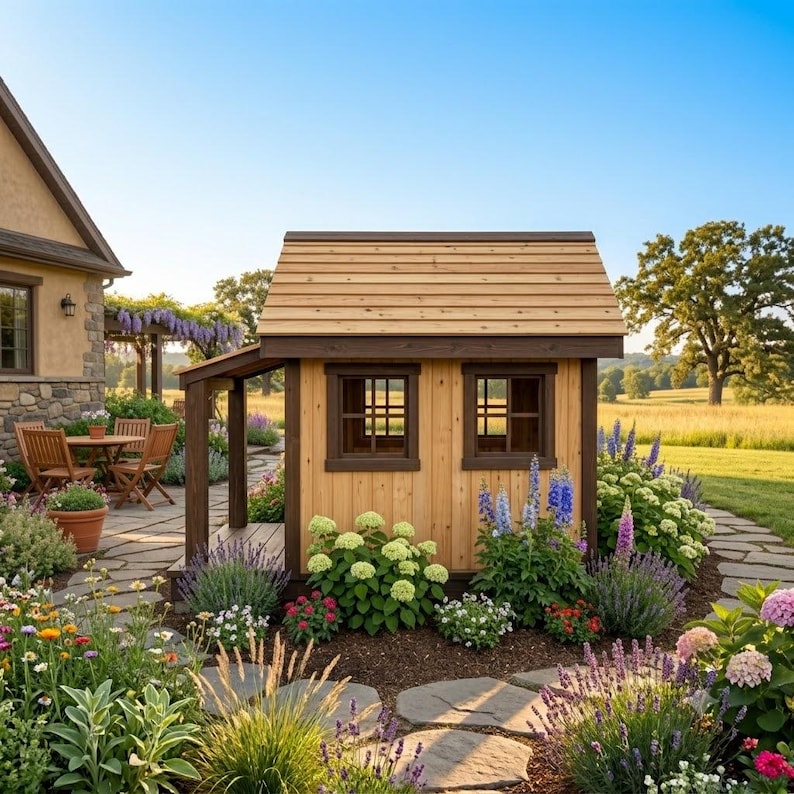 DIY Large Dog House Plans | Rustic Cabin Style Pet Kennel Blueprint (PDF Download) Woodworking Blueprint - Step-by-Step Plan thumbnail 5