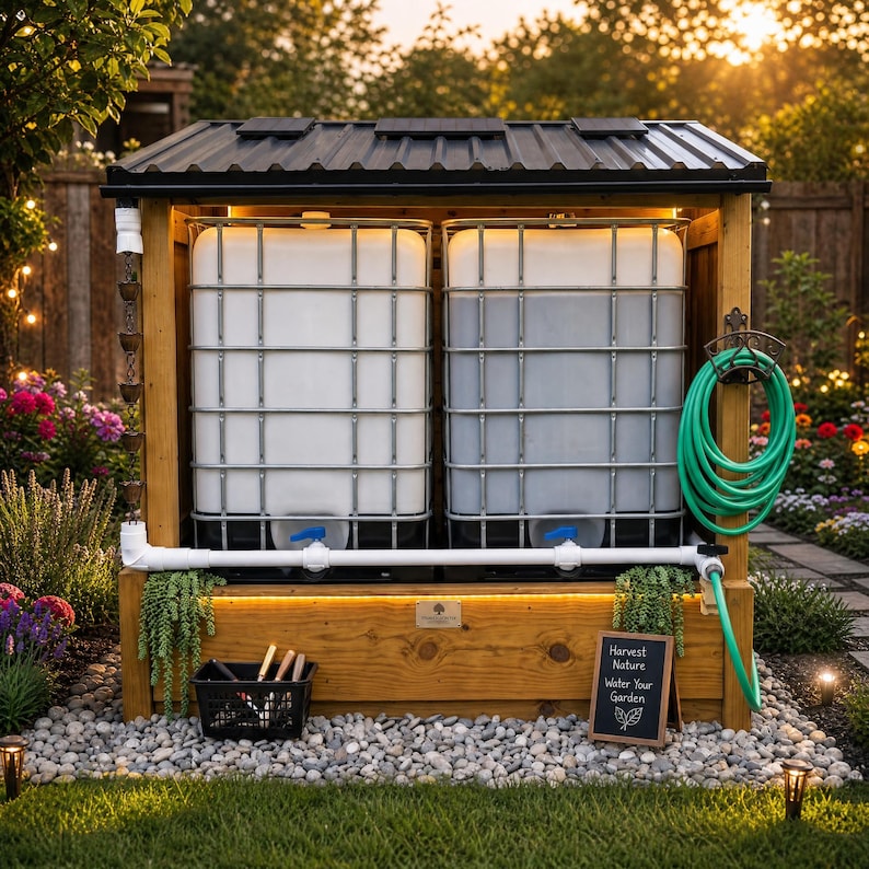 DIY DIY Rainwater Collection System Plans | IBC Tote Enclosure Blueprint (PDF Download) Woodworking Blueprint - Step-by-Step Plan thumbnail 7