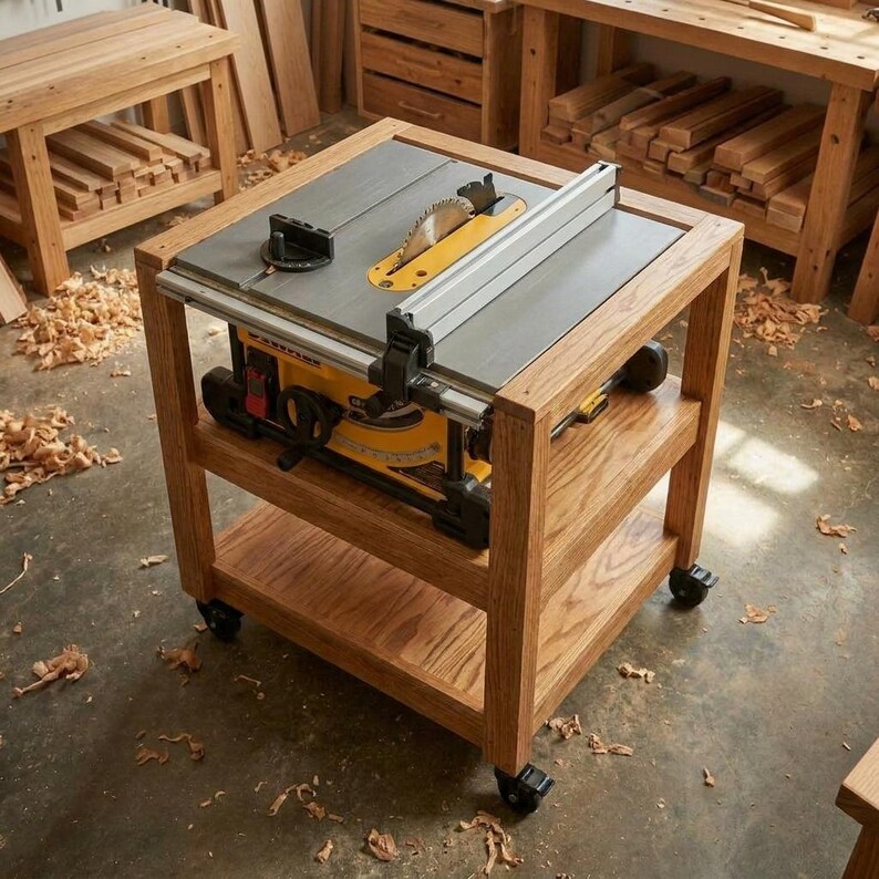 DIY Mobile Miter Saw Station Plans | Rolling Tool Cart Blueprint (PDF Download) Woodworking Blueprint - Step-by-Step Plan thumbnail 5