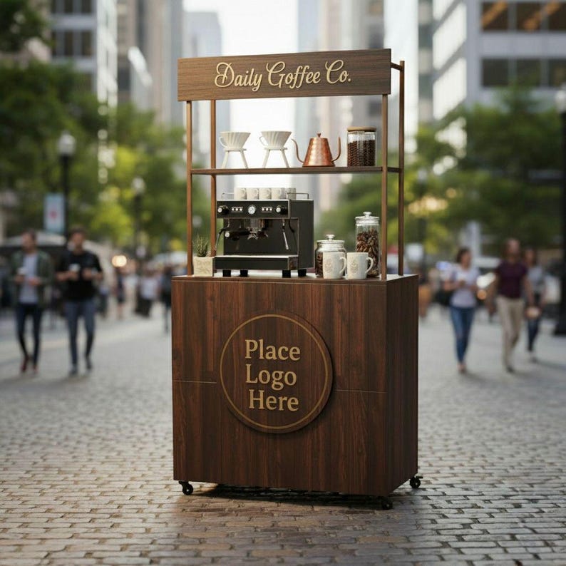 DIY DIY Foldable Checkout Stand Plans: Portable Coffee Cart, Vendor Kiosk (PDF) Woodworking Blueprint - Step-by-Step Plan thumbnail 3