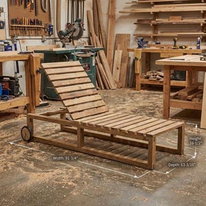 DIY Chaise Lounge Plans: Outdoor Pool Lounger, Adjustable Patio Sunbed (PDF Download) image 5